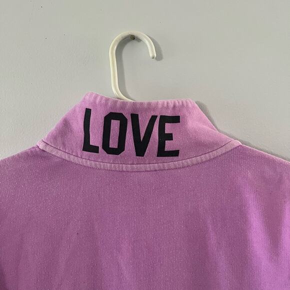 Victoria’s Secret Pink Quarter Zip Sweatshirt Y2K Purple Size Small - Picture 4 of 6